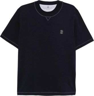 Brunello Cucinelli Embroidered Crew-neck T-shirt