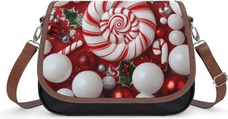 Generic Christmas Candy Crossbody Bags for Women Shoulder Messenger Bag Purse Handbags