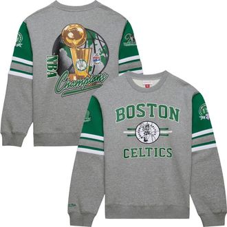 Mitchell & Ness Mens Mitchell & Ness Heather Gray Boston Celtics Hardwood Classics All Over 4.0 Pullover Sweatshirt at Nordstrom, Size Small