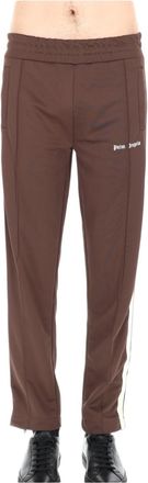 Palm Angels Neutrals Side Stripes Polyester Track Pants
