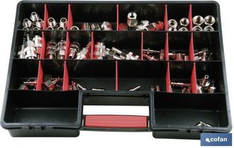 cofan Cofan - Malet&iacute;n 60 Unds. Enchufes Rap. Gran Vol., Malet&iacute;n Surtido De Enchufes Y Conectores R&aacute;pidos Neum&aacute;ticos, Contiene Todas Las Roscas Posibles. Per