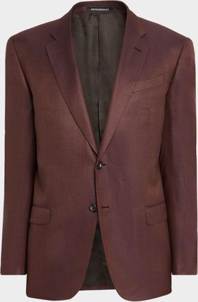 Emporio Armani Mens Viscose-Silk Micro Nailhead G Line Sport Coat