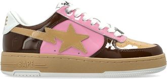 A Bathing Ape A Bathing Ape, Schoenen, Dames, Bruin, 36 EU, Leer, Leren sportschoenen met logo