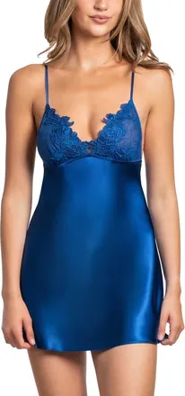 In Bloom by Jonquil Maddie Satin Chemise in Royal Blue at Nordstrom, Size X-Small