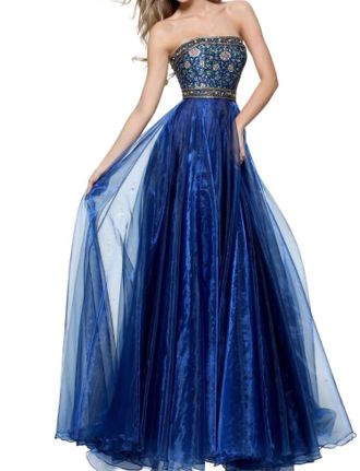 Sherri Hill A-Line Prom Dress In Navy