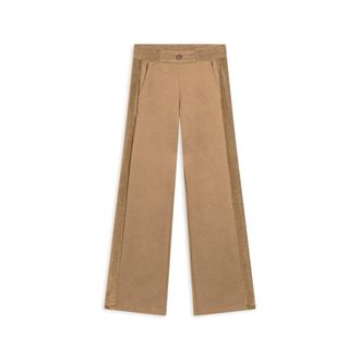Freddy Pantaloni wide leg in viscosa con dettagli in ciniglia
