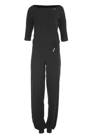 Winshape Jumpsuit WINSHAPE WJS2, Damen, Gr. XL, Normalgr&ouml;ssen, schwarz, 90% Baumwolle, 10% Elasthan, U-Boot-Ausschnitt, Overalls Jumpsuit, &frac34;-Arm