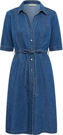 Cream Denim Crestelle Jurk met Kraag - Dames - Shirt Kleedjes - Blauw - M - Denim - Kleedjes