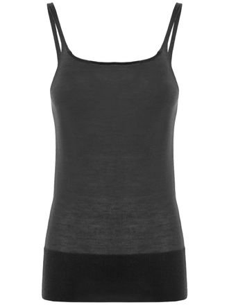 Malo Black Canottiera Fitted Cashmere Tank Top