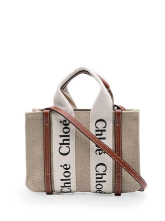 Chloé Borsa tote Woody - Toni neutri
