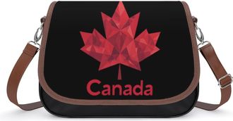 Generic Canada Flag Small Womens Crossbody Bags Shoulder Handbag with Adjustable Strap for Travel