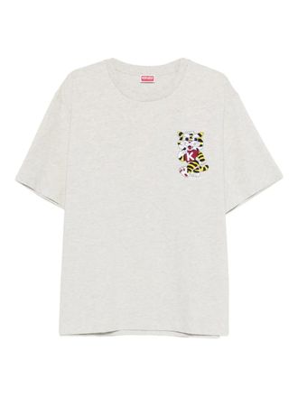 Kenzo T-shirt met borduurwerk - Grijs