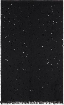 Brunello Cucinelli Cashmere and silk Diamond yarn scarf in Black at Nordstrom