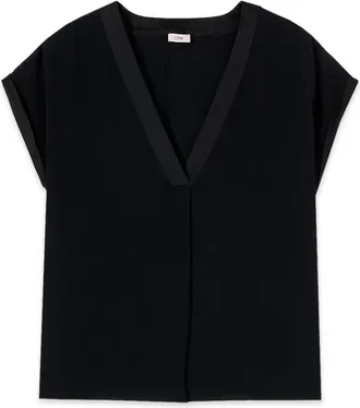 Oltre Mujer, Blusas y Camisas, Negro, Talla: L