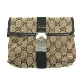 Gucci Pre-owned Belt Bags, unisex, Beige, Size: ONE SIZE Pre-owned Canvas gucci-bags
