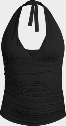 La Blanca Plus Size IG Halter Tankini Swim Top
