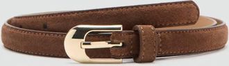 Mango Cintura 100% pelle bovina marrone - Donna - XL - MANGO