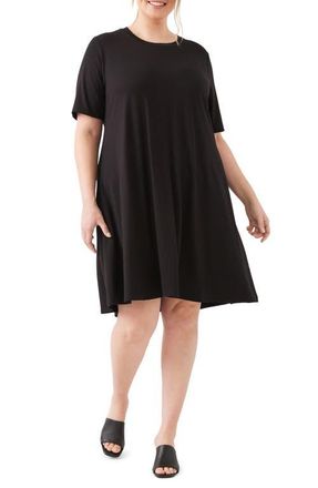 Karen Kane A-Line Jersey Minidress in Black at Nordstrom, Size 0X
