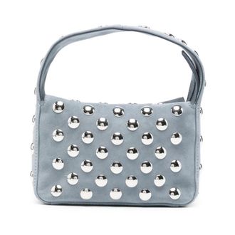 Khaite Tassen, Dames, Grijs, ONE Size, Leer, Elena Kleine Leren Hobotas