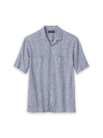 Paul Fredrick Linen Blend Solid Casual Shirt