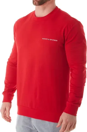 Tommy Hilfiger Mens Modern Essentials French Terry Crewneck Sweatshirt In Mahogany
