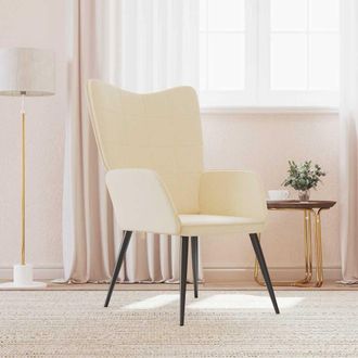 vidaXL Sill&oacute;n De Relax De Tela Crema Vidaxl