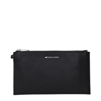 Michael Kors Jet Set Travel Damens Schwarze Leder-Clutch