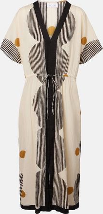 Velvet Amira printed cotton kaftan