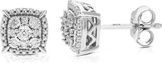 Vir Jewels 1/10 cttw Lab Grown Diamond Composite Earrings in Sterling Silver With Push Backs For Women