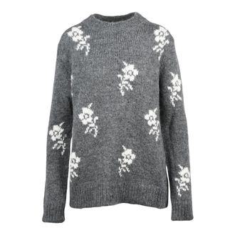 Jil Sander Truien & Vesten, Dames, Grijs, M, Wol, Maglione Girocollo
