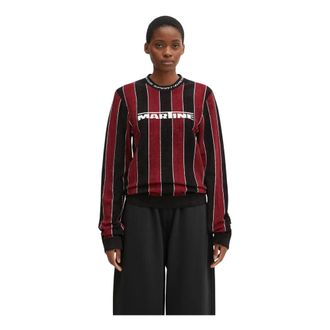Martine Rose Tops, Dames, Veelkleurig, XS, Polyester, Sporty Logo Crew
