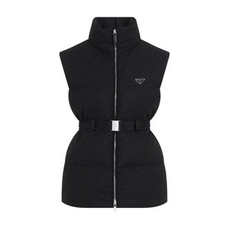 Prada Chaleco de Lana - Jackets - Mujer - Gris - S