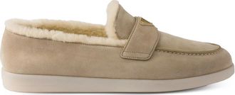 Prada Suede Shearling Loafers