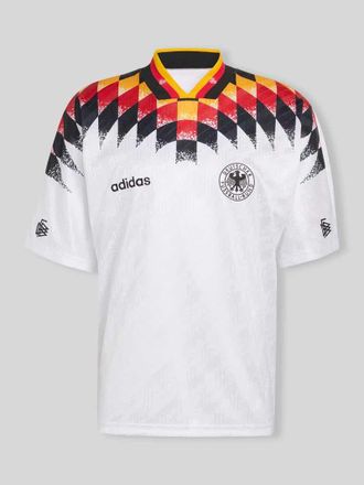 adidas Regular Fit T-Shirt mit DFB-Logo-Detail in Weiss, Gr&ouml;&szlig;e XXL