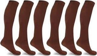 Extreme Fit 6-Pack Elite Comfort Knee Length Compression Socks in Brown at Nordstrom Rack, Size Large/x-Large