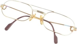 Cartier Pre-owned Trinity Brillen - Heren - Vintage Accessoires - Geel - ONE Size - Vintage