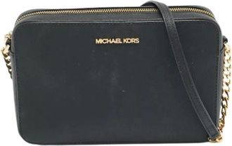 Michael Kors Pre-owned Cross Body Bags, female, Black, Size: ONE SIZE Pre-owned Leather Cross Body Bag