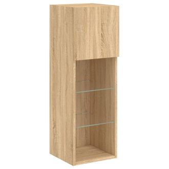 vidaXL Vidaxl - Mueble Para Tv Con Luces Led Roble Sonoma 30,5x30x90 Cm