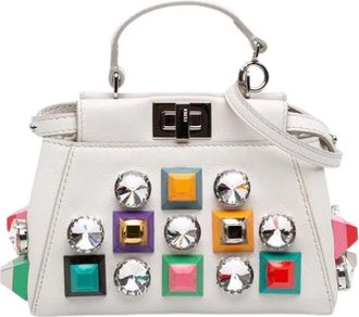 Fendi Pre-owned Vintage Mini Bag - Dames - Vintage Mini Tas - Wit - ONE Size - Leer - Vintage