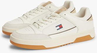 Tommy Hilfiger Mens Tommy Jeans Leather Cupsole Sneaker - Ivory - US 10 / EU 43