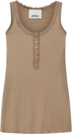 Isabel Marant Brown Scoop Neck T-Shirt