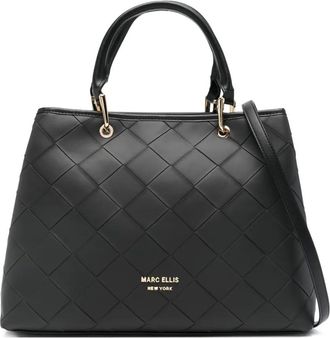Marc Ellis quilted logo-plaque tote bag - women - PVC - One Size - Black