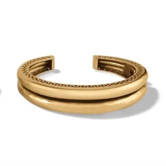 Brighton Womens Inner Circle Double Hinged Bangle In Gold