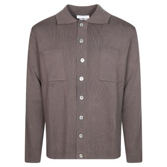 Daniele Fiesoli Cardigans, male, Brown, Size: S Giacca Camicia