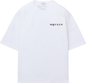 Alexander McQueen Alexander Mcqueen Mens White Cotton Clothing T-shirts - Size X-Small