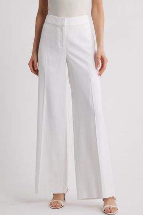 Tahari by ASL Wide Leg Pants in White at Nordstrom, Size 16