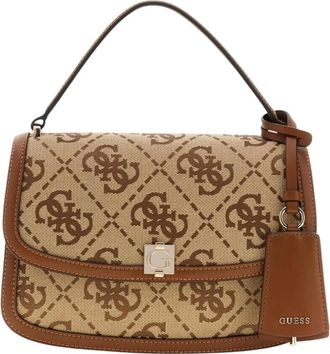 Guess Tassen, Dames, Beige, ONE Size, Polyester, Audrey Logo Sml Gfrn