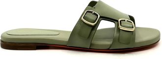 Santoni Schoenen, Dames, Groen, 37 EU, Leer, Slippers