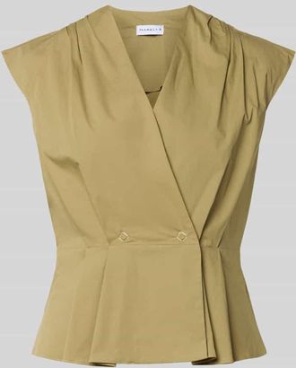 Marella Regular Fit Bluse mit gelegten Falten Modell Bazar in Khaki, Gr&ouml;&szlig;e 36