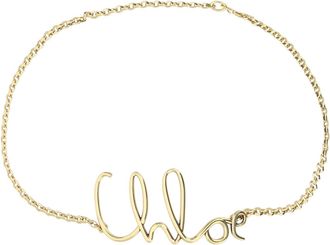 Chlo&eacute; Womens Metal Chain Belt Vintage Gold Brass